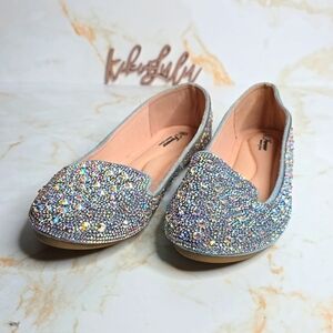 Rhinestone Sparkly denim flats, loafers